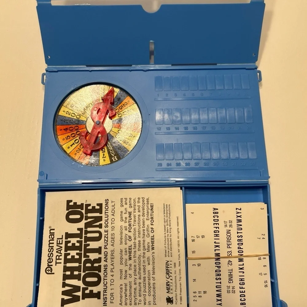 Vintage Wheel of Fortune Travel Game